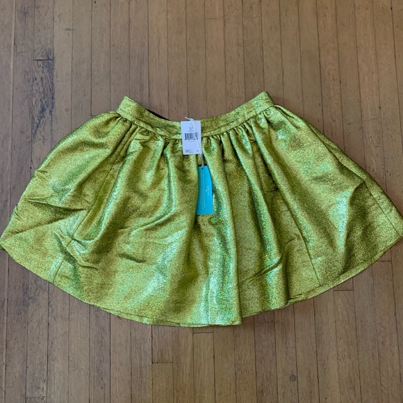 kate spade Dresses & Skirts - NWT kate spade Madison Ave Exclusive Acid Green Tinsel Coreen Cupcake Skirt RARE